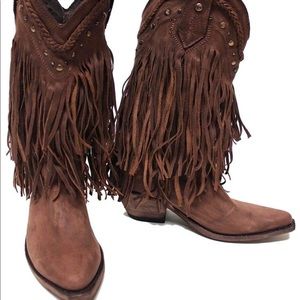 SOLD Liberty Black Fringe Vegas Boot